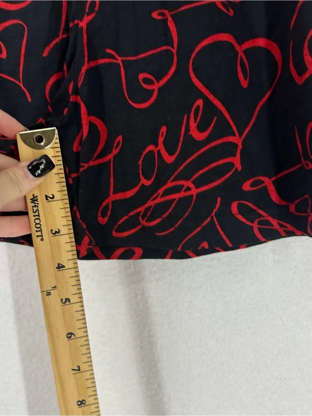 Luv Boxers Love Heart Print Boxer Shorts Black Red L/XL NWT Valentine’s
